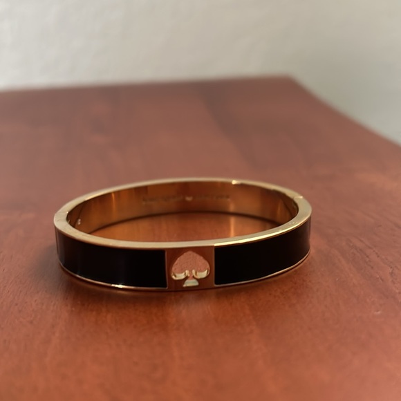 Kate Spade Bangle Bracelet - Black/Gold - NWOT - Picture 2 of 7